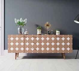 Комод "Berber" удлиненный принт 17 арт BB11/Print_17 в интерьере