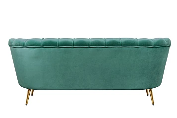 Диван ракушка для гостиниц Pearl Triple Green V2 в интерьере