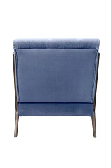 фото Низкое кресло с деревянными подлокотниками Mody Sky цвет синий