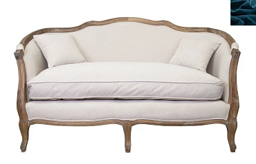 купить красивые Диван ампир Darcy 2 цвет синий в интернет-магазине