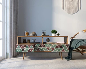 красивые Консоль "Berber" с тремя ящиками принт 26 арт BB23/Print_26