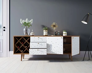 фото Комод "Berber" удлиненный с бутылочницей 15 принт арт BB15/Print_15