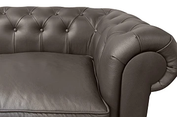 купить Диван из коричневой кожи Chesterfield Brown Leather 2S