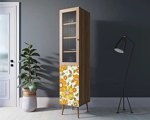 Буфет "Berber" узкий принт 47 арт BB39/Print_47 в интерьере