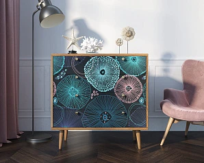 красивые Комод "Berber" пять ящиков 32 принт арт BB36/Print_32 в интернет-магазине