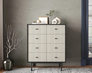 красивые Комод на восемь ящиков "Emerson" арт EM20/milky/L в интернет-магазине