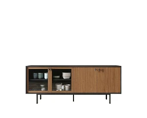 красивый Комод со стеклянными и глухими дверками "Emerson" арт EM13