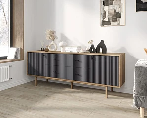 красивый Комод две дверки и четыре ящика "Emerson" арт EM19/7024/L