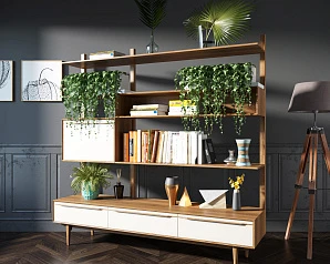 заказать Стеллаж "Bruni white" с ящиками арт BR-20WH