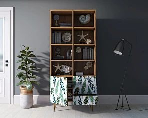Стеллаж на комоде "Berber" принт 44 арт BB44/Print_44 в интерьере