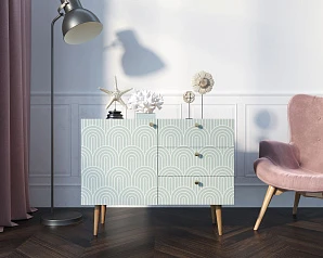 стильные Комод "Berber" три ящика и дверка 34 принт арт BB34/Print_34