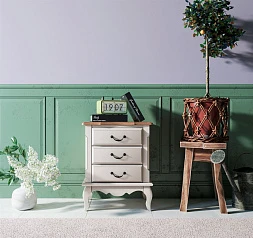 стильные Прикроватная тумба Leontina на три ящика арт ST9302/3