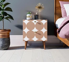 красивые Тумбочка "Berber" с двумя ящиками 17 принт арт BB03/Print_17, разноцветная в интернет-магазине