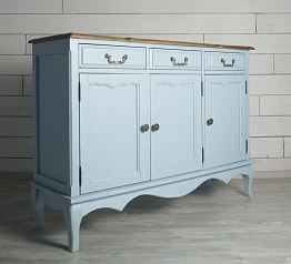 купить стильный Комод "Leontina Blue" (3 ящика и 3 двери) арт ST9344B