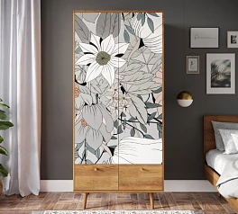 красивые Шкаф двухстворчатый "Berber" принт 50 арт BB16/Print_50