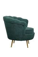 купить стильные Низкое кресло ракушка Pearl зеленый Boucle