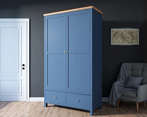 купить красивые Шкаф двухстворчатый в стиле Кантри "Jules Verne" с ящиками арт JV28ETGB