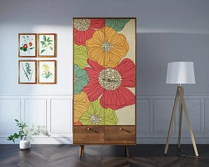 купить стильный Шкаф двухстворчатый "Berber" принт 5 арт BB16/Print_05