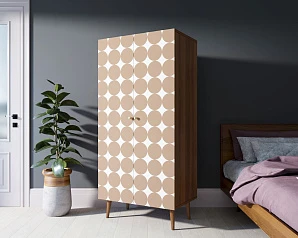 фото Шкаф малый двухстворчатый "Berber" принт 17 арт BB08/Print_17