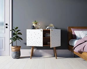 фото Комод на высоких ножках "Berber" малый принт 15 арт BB13/Print_15 в интерьере
