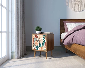 красивые Тумбочка "Berber" с дверкой 25 принт арт BB21/Print_25, разноцветная в интернет-магазине