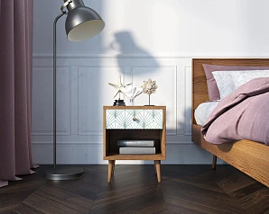 красивые Тумбочка "Berber" с открытой полкой 38 принт арт BB33/Print_38, разноцветная на заказ