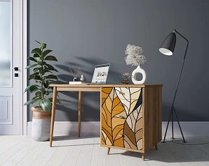 заказать Стол рабочий "Berber" принт 08 с одной тумбой арт BB31/Print_08