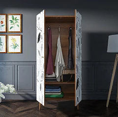 купить стильный Шкаф малый двухстворчатый "Berber" принт 9 арт BB08/Print_09