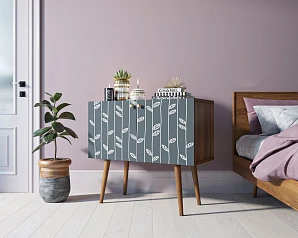 фото Комод на высоких ножках "Berber" малый принт 18 арт BB13/Print_18