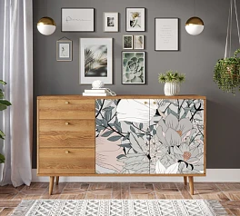 фото Комод "Berber" с двумя дверками и ящиками 50 принт арт BB05/Print_50 в интерьере