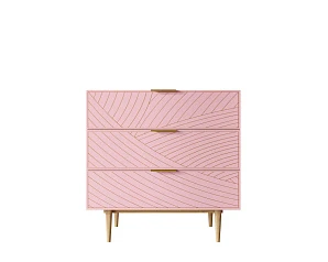 Комод с тремя ящиками "Line" LN12/GR1/pink на заказ в интернет-магазине