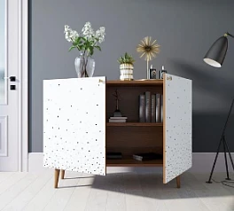 Комод "Berber" две дверки 15 принт арт BB04/Print_15 в интерьере