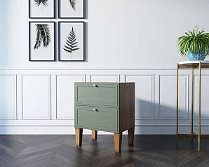 фото Комод-тумба "Andersen" с двумя ящиками арт AN04/1, цвет - орех