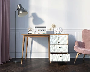 купить красивые Стол рабочий "Berber" принт 38 с одной тумбой арт BB31/Print_38