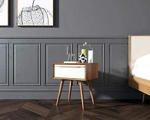 купить стильные Тумба для прихожей в Скандинавском стиле "Bruni white" с ящиком