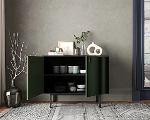 купить красивые Комод с двумя дверками "Emerson" арт EM02/green/L