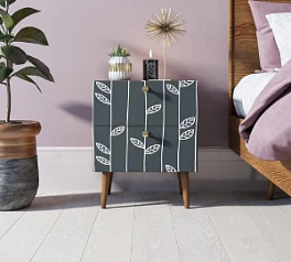 фото Тумбочка "Berber" с двумя ящиками 18 принт арт BB03/Print_18, разноцветная