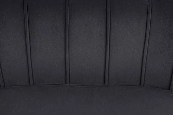 Диван ракушка для гостиниц Pearl Triple Black на черных ножках в интернет-магазине