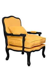 Мягкое кресло ретро Nitro Yellow V2 в интерьере