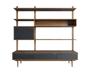 купить Стеллаж "Bruni Black" с ящиками арт BR-20Black