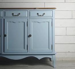 купить стильный Комод "Leontina Blue" (3 ящика и 3 двери) арт ST9344B