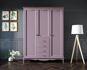 купить стильный Шкаф Leontina Lavanda для одежды с ящиками арт ST9327/34L
