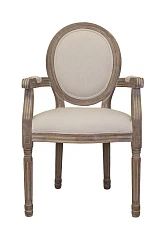 Мягкий стул с подлокотниками Volker Arm Beige в интерьере