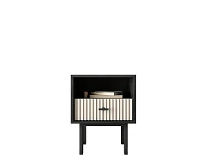 купить стильные Тумбочка с нижним ящиком "Emerson" арт EM17/milky/L в интернет-магазине