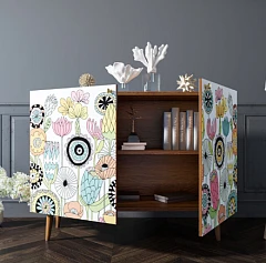 фото Комод с принтом 3 "Berber" две дверки арт BB04/Print_03