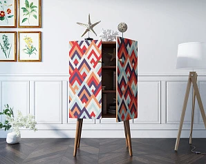 фото Комод на высоких ножках "Berber" 2 принт арт BB09/Print_02 в интерьере