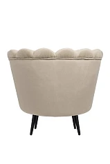 Низкое кресло ракушка Pearl Taupe на черных ножках в интернет-магазине