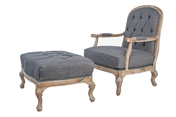 купить стильное Кресло с пуфом Honesta Grey