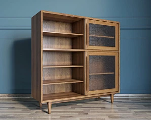 красивый Буфет "Bruni" с витражными стеклами арт BR32