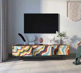 заказать Комод "Berber" с ящиками низкий под TV 21 принт арт BB19/Print_21